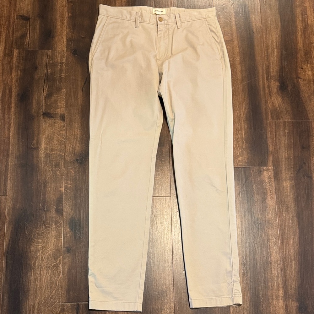 Open Edit Classic Flat Front Straight Leg Chinos 32X32